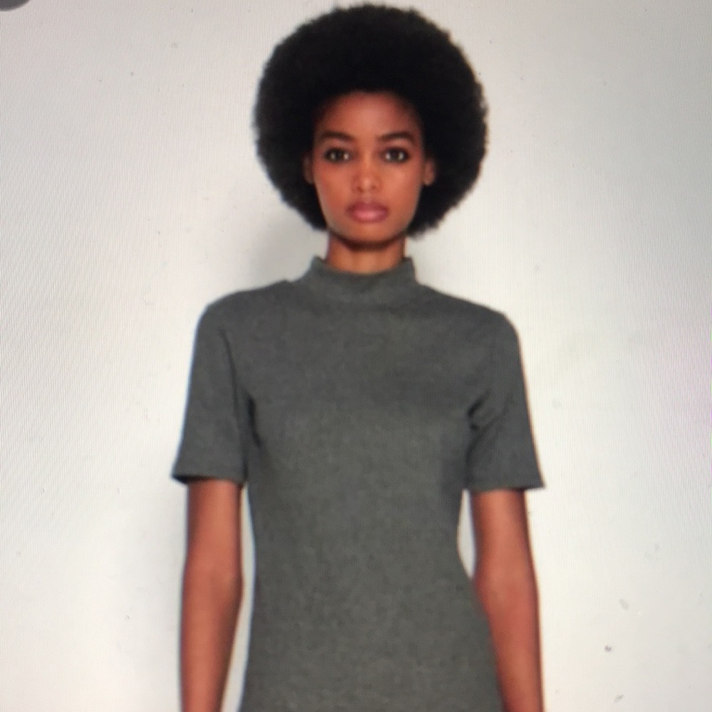 Zara Mockneck Midi Dress NWT
